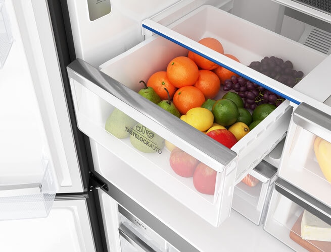 Electrolux fridge full of fruits