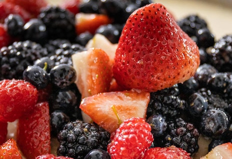 Honey & Yogurt Panna Cotta with Fresh Berries