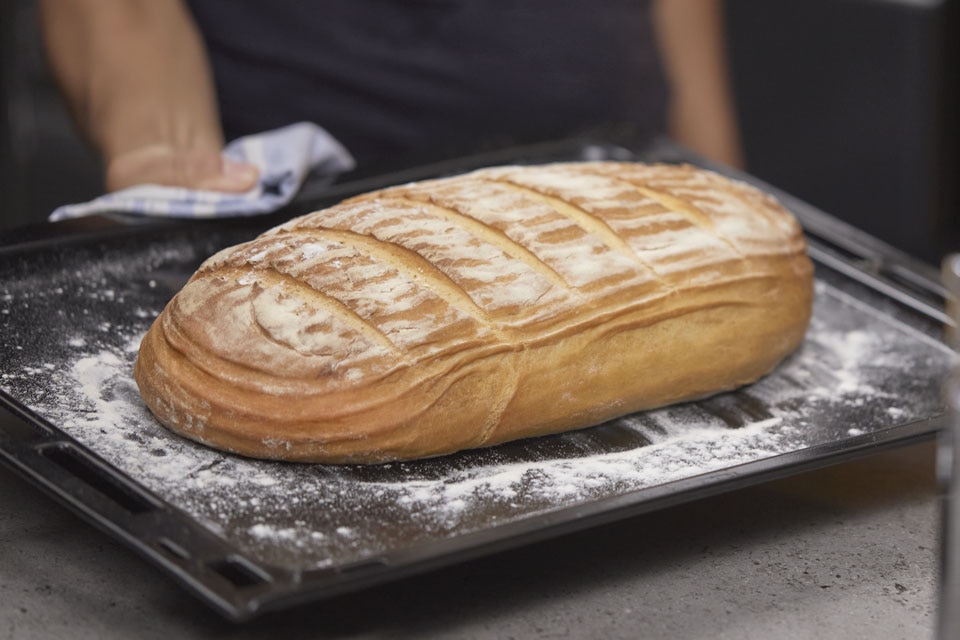 Fluffy baked bread