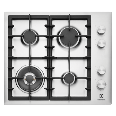 60cm 4 burner stainless steel gas cooktop with side controls