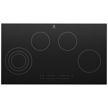 90cm UltimateTaste 300 4 zone ceramic cooktop