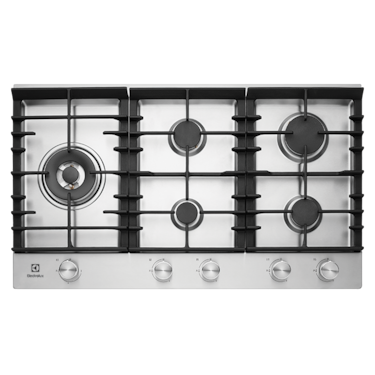 90cm 5 burner gas cooktop with front controls