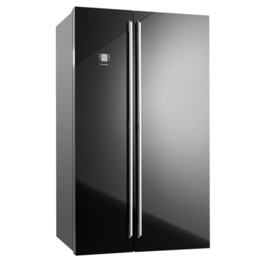 Ebony Side by Side 700L High Gloss Black Refrigerator